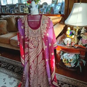 Gletary Koftan Style Evining Dress, Size comfortable L.